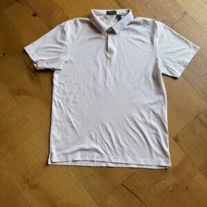 Theory Men's‎ Pima Cotton Leopold Polo in pink Size LARGE see pix